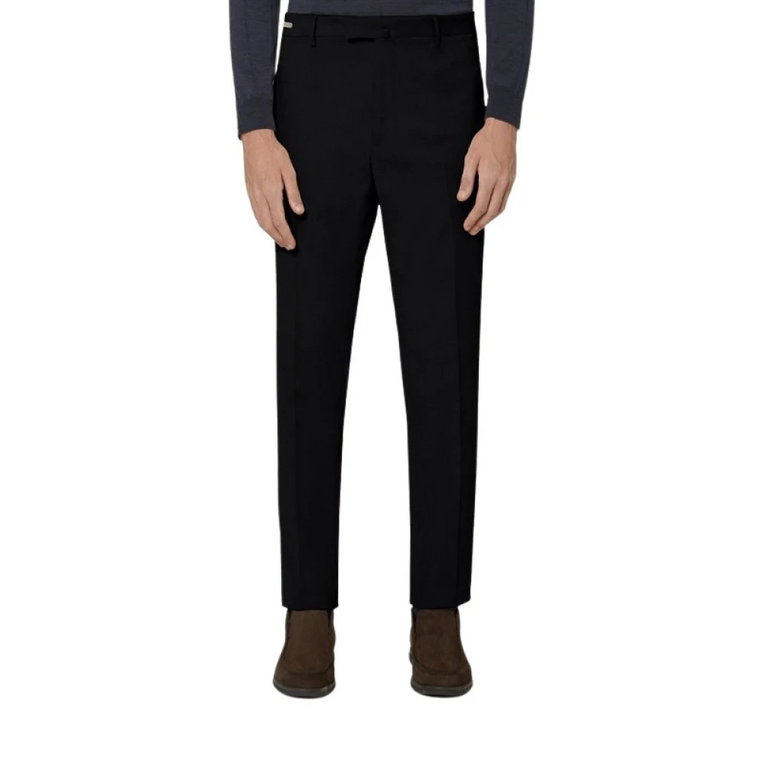 Spodnie z elastycznego bawełny - Rozmiar: 56, Kolor: Granatowy Corneliani