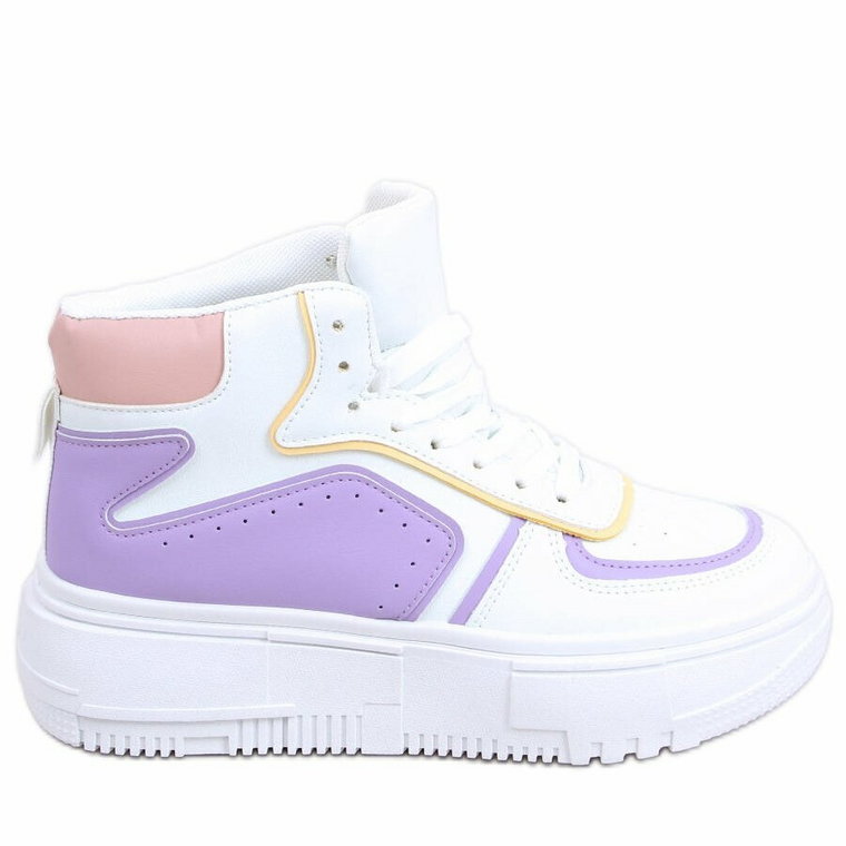 Sneakersy za kostkę Storm WHITE/PURPLE białe wielokolorowe