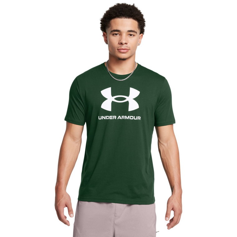 Męski t-shirt z nadrukiem Under Armour UA Sportstyle Logo Update Ss - zielony