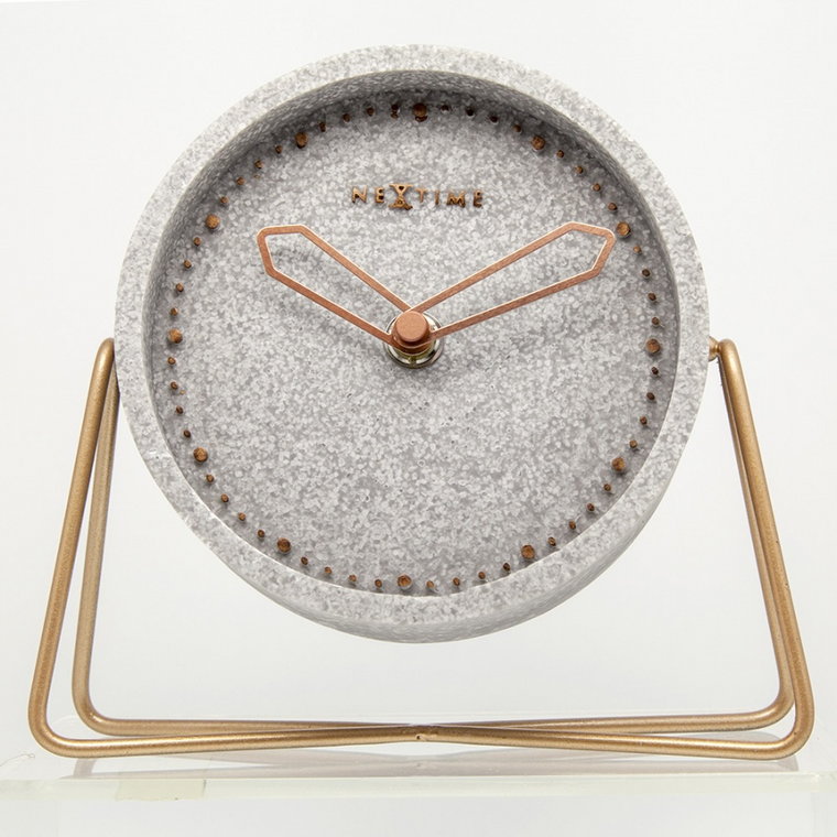 Zegar stojący 17,5x15,5 cm Nextime Cross Table szary kod: 5204 GS