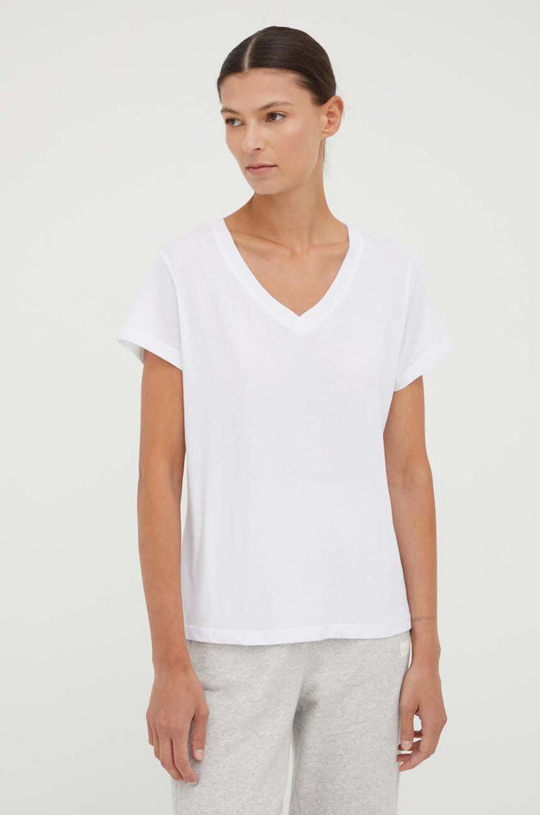 Samsoe Samsoe t-shirt bawełniany SOLLY kolor biały F00012028