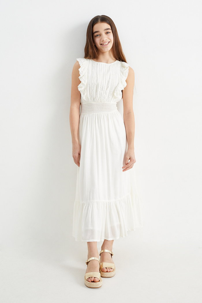 C&A Sukienka, Biały, Rozmiar: 146