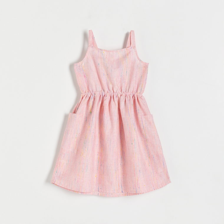 Reserved - Sukienka z wycięciem na plecach - różowy
