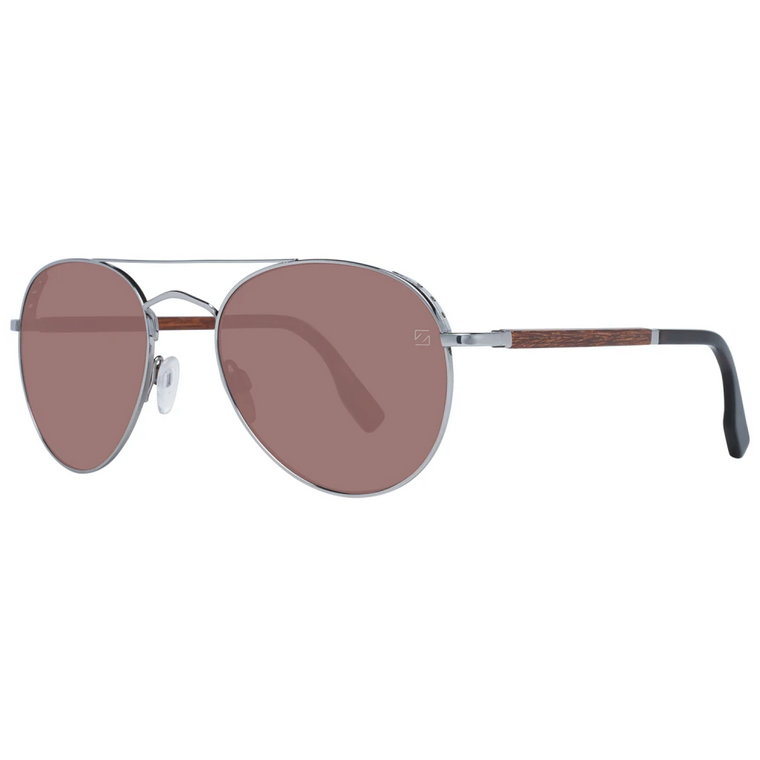 Szare Okulary Aviator dla Mężczyzn Ermenegildo Zegna