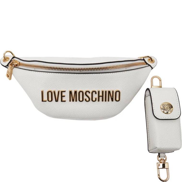 Love Moschino Skórzana saszetka nerka/torebka na ramię