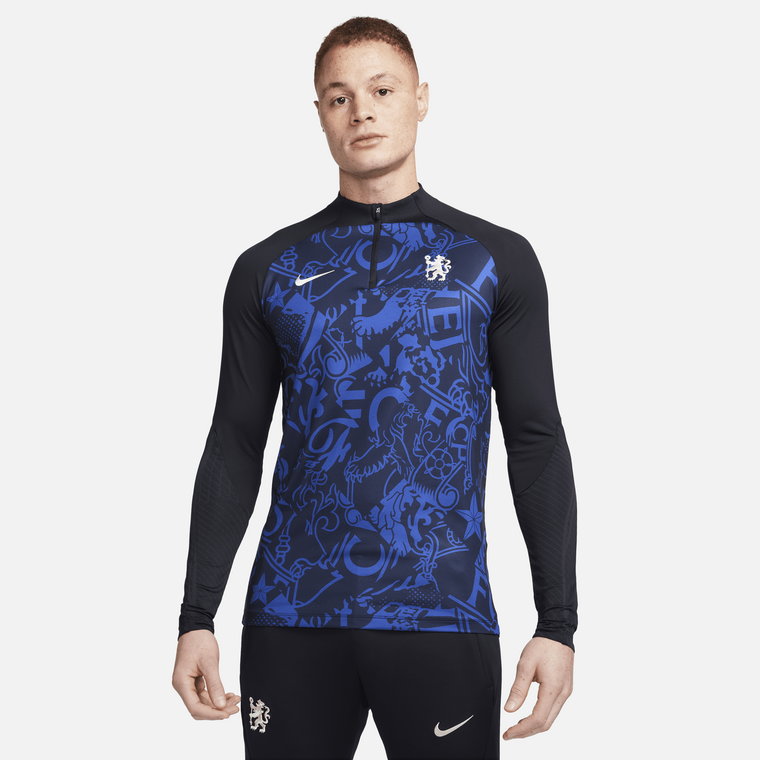 Męska treningowa koszulka piłkarska Nike Dri-FIT Chelsea F.C. Strike - Niebieski