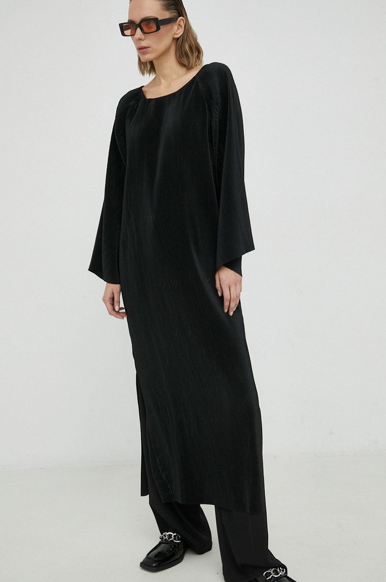 By Malene Birger sukienka Viella kolor czarny maxi oversize