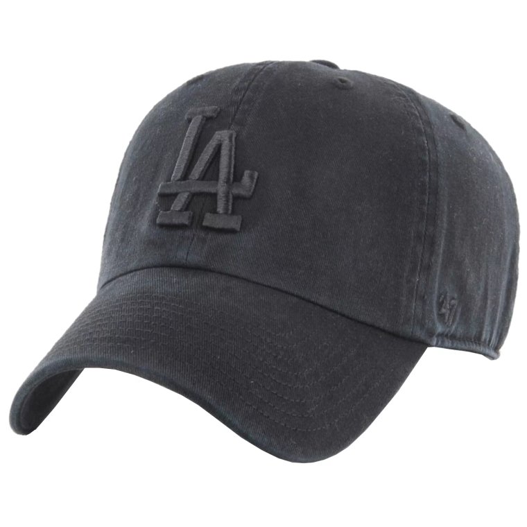 47 Brand MLB Los Angeles Dodgers Cap B-RGW12GWSNL-BKQ, Męskie, Czarne, czapki z daszkiem, bawełna, rozmiar: One size