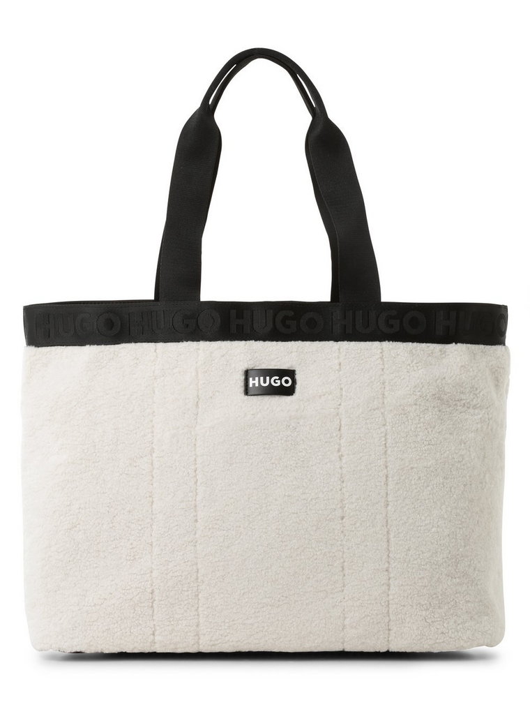 BOSS - Damska torba shopper, czarny|biały