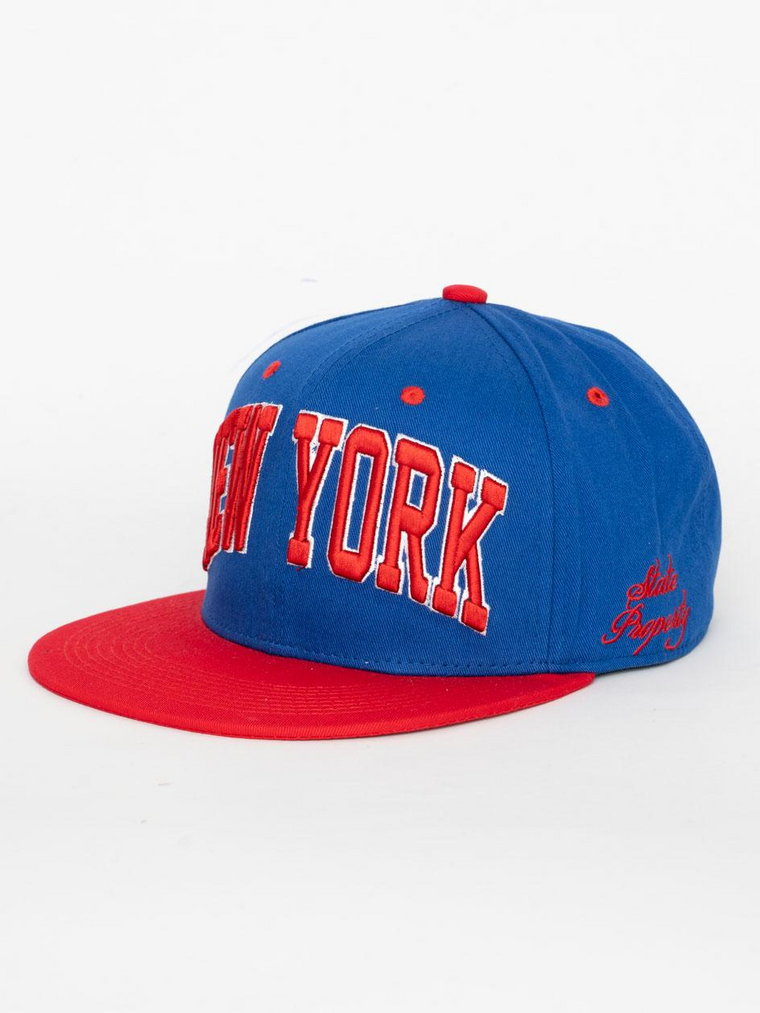 Czapka Z Daszkiem Snapback Niebiesko-Czerwona Royal Blue New York Edging Logo