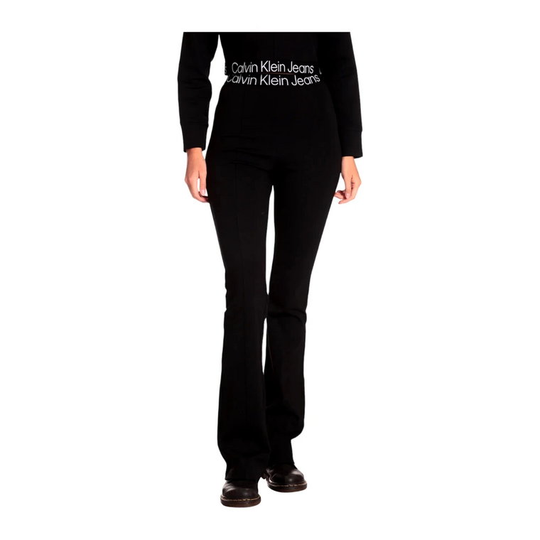 Czarne spodnie z logo Calvin Klein Jeans