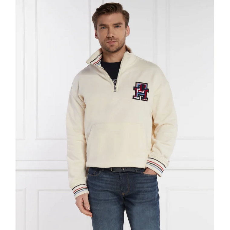 Tommy Hilfiger Bluza MONOGRAM TIPPED 1/4 ZIP | Oversize fit