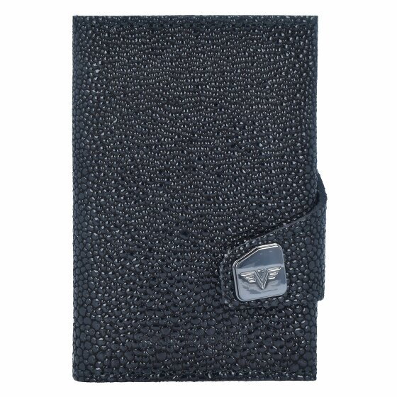 Tru Virtu Etui na karty kredytowe Click & Slide Sting Skórzany portfel 6,5 cm Aluminium Core black
