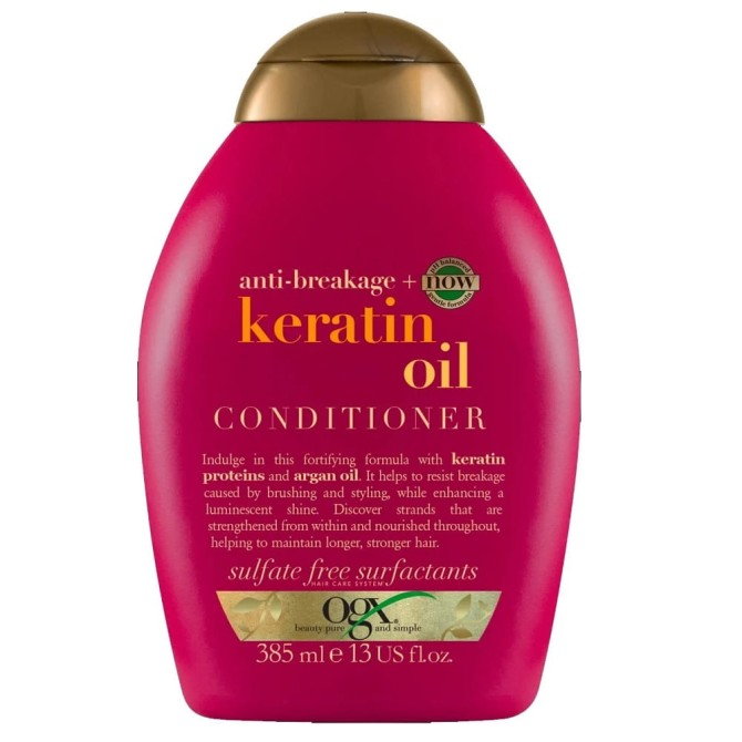 OGX Keratin Oil odżywka z olejkiem keratynowym zapobiegająca łamaniu włosów 385ml