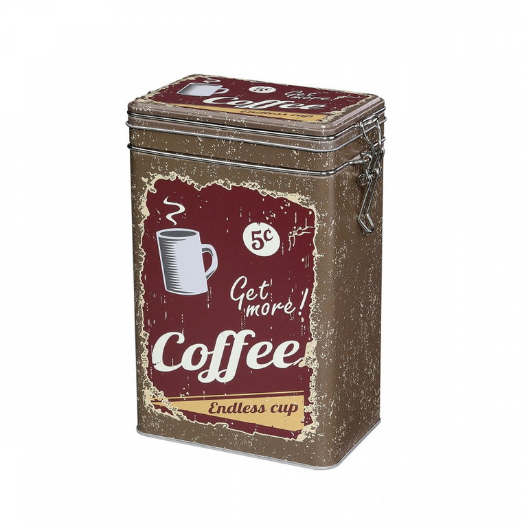 metalowy pojemnik na kawę, 500 g, brązowy kod: ZS-067231