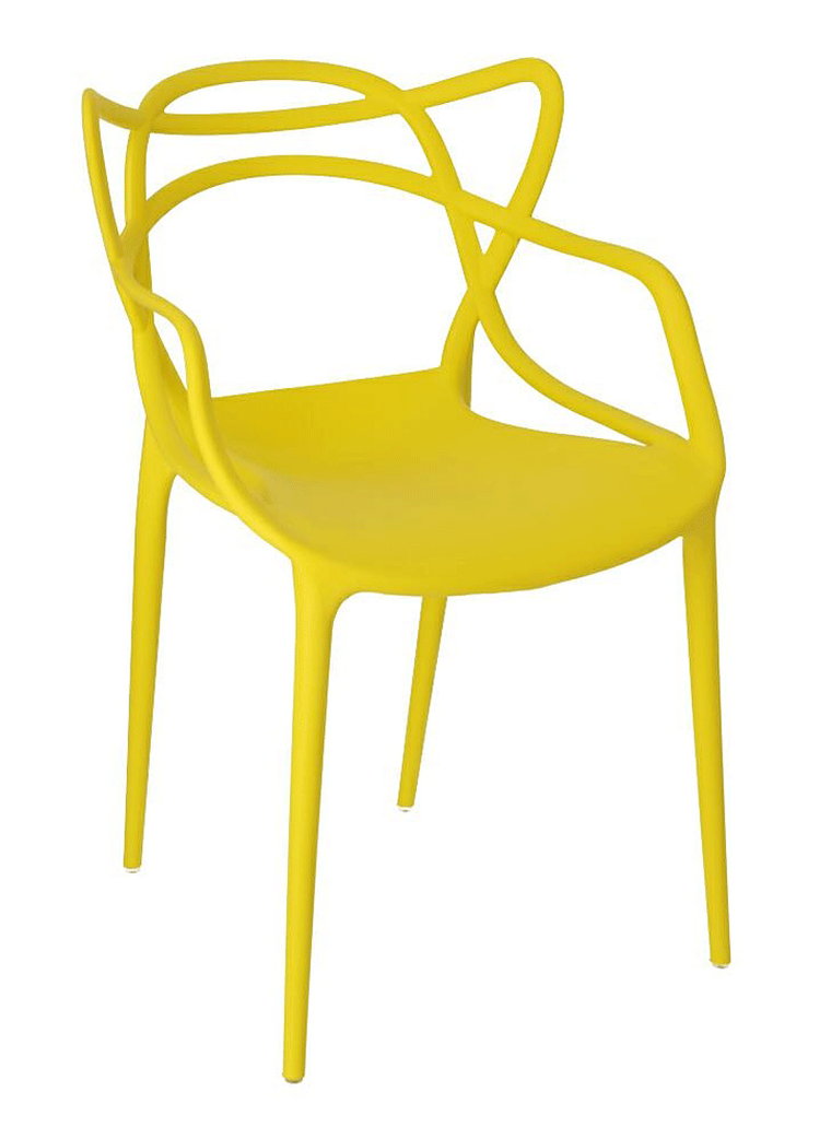 Nowoczesne krzesło Wilmi - żółte