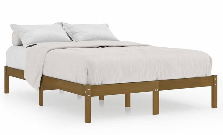 Drewniane łóżko w kolorze miodowy brąz 120x200 cm - Vilmo 4X