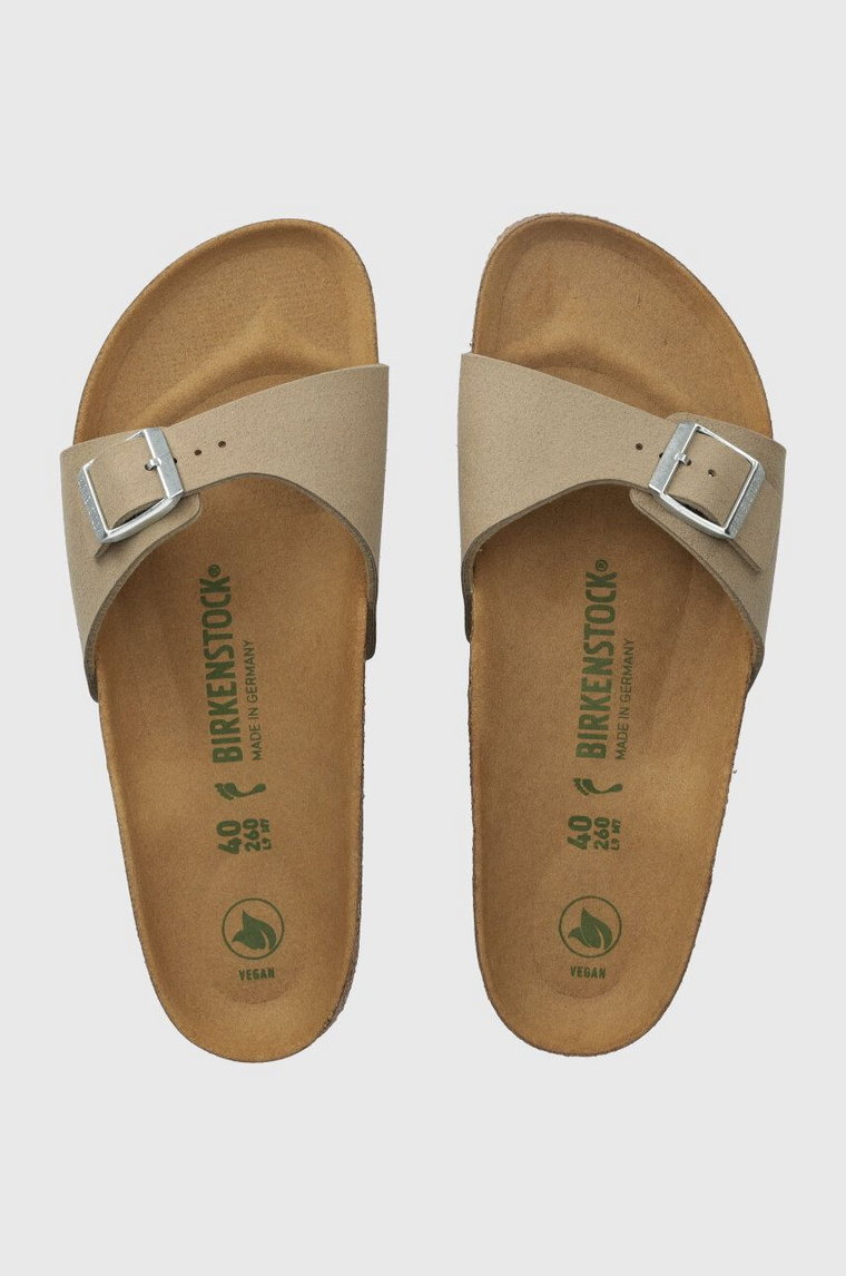 Birkenstock klapki Madrid damskie kolor beżowy 1026706