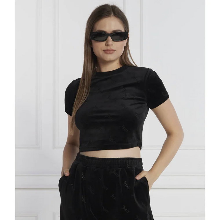 Juicy Couture T-shirt KAILEY VELOUR DEBOSSED | Cropped Fit