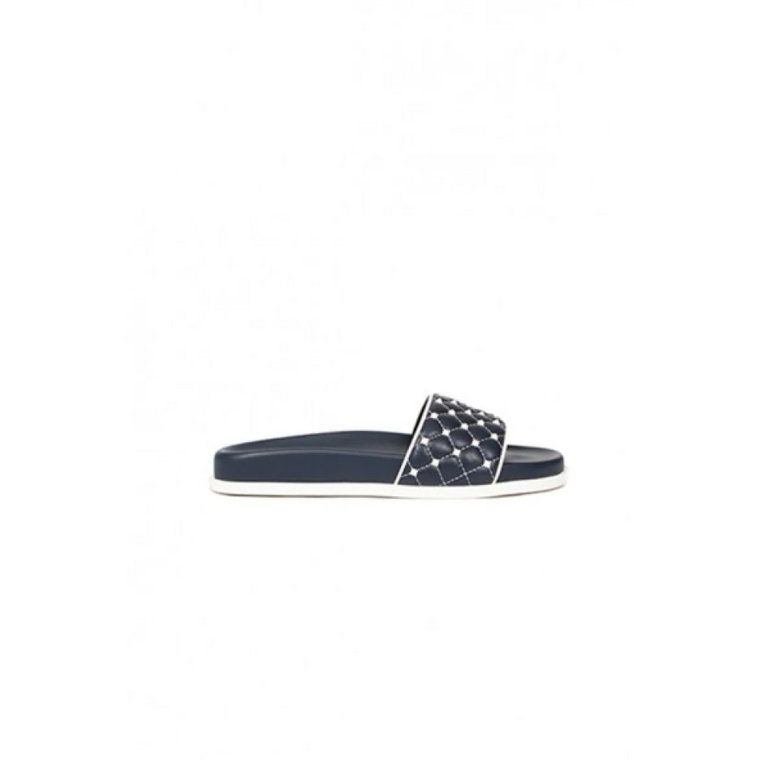 Navy Blue Chic Sliders dla Kobiet Valentino Garavani