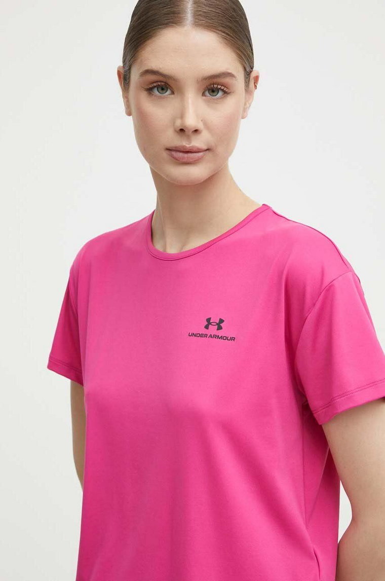 Under Armour t-shirt treningowy Rush Energy 2.0 kolor różowy