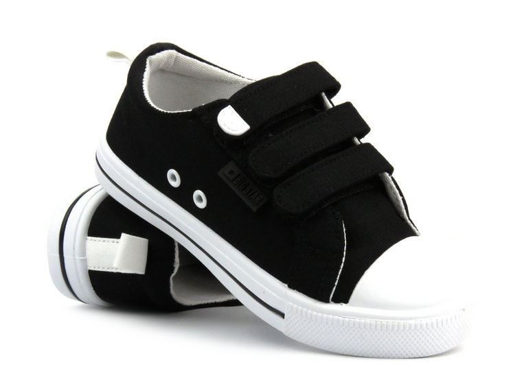 Trampki dziecięce, buty sportowe na rzep - Big Star NN374118, czarne