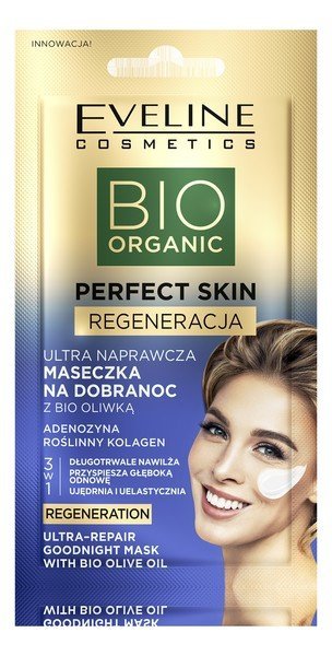 Eveline Cosmetics Bio Organic Perfect Skin Ultra Naprawcza Maseczka na dobranoc z bio oliwką 8ml