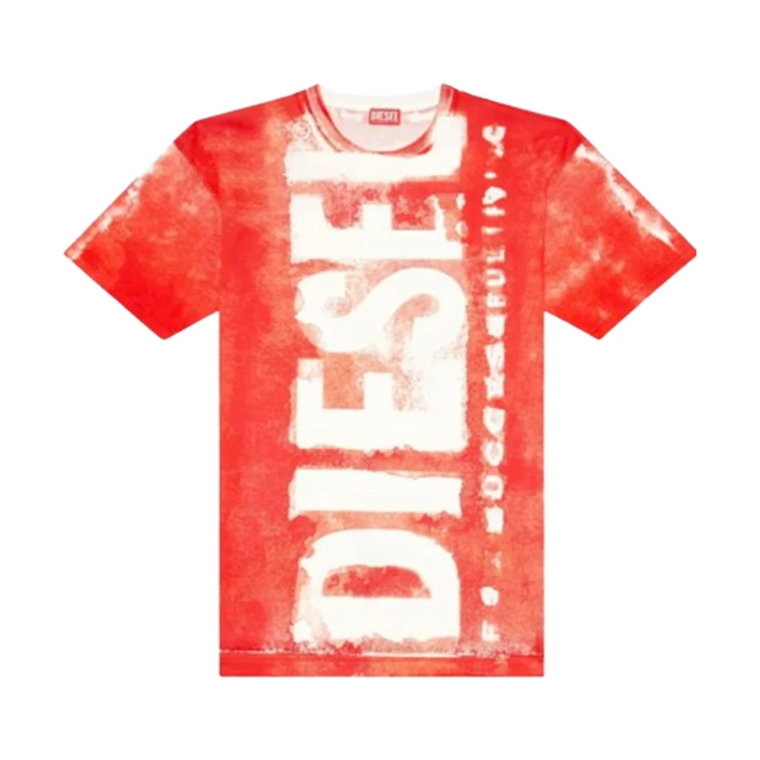 Czerwony T-Boxt Bisc T-Shirt Diesel