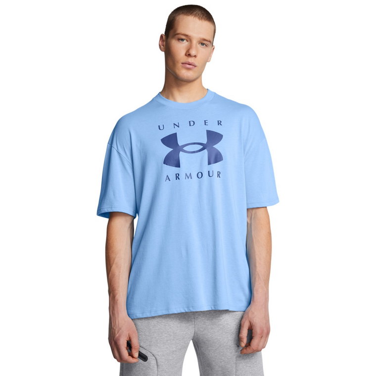 Męski t-shirt z nadrukiem Under Armour UA M Hw Os Branded Ss - niebieski