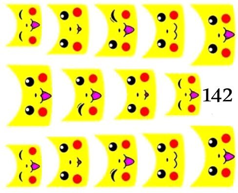 Naklejki wodne na paznokcie - nr 142