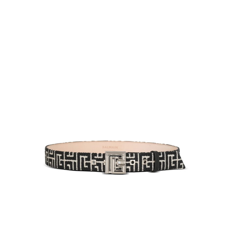 PB Belt in monogrammed jacquard Balmain