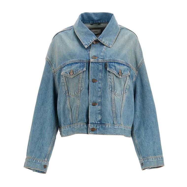 Denim Boxy Kurtka z Spencerem Haikure