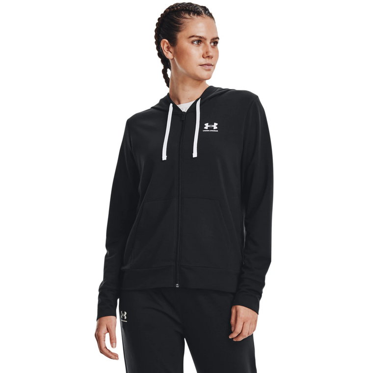 Damska bluza treningowa UNDER ARMOUR Rival Terry FZ Hoodie - czarna