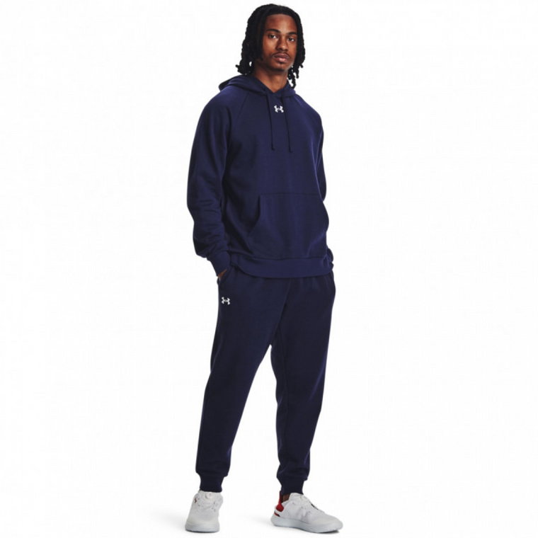 Męskie spodnie dresowe Under Armour UA Rival Fleece Joggers - granatowe