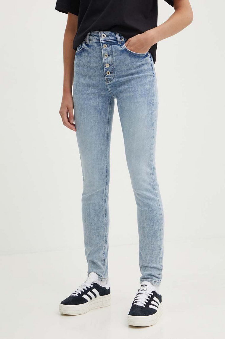Karl Lagerfeld Jeans jeansy damskie kolor niebieski 245J1101