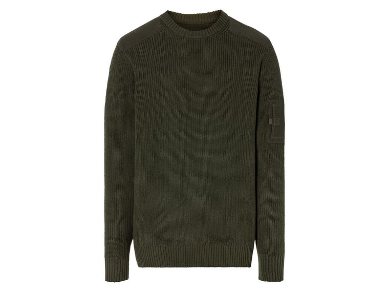 LIVERGY Sweter dzianinowy męski (Khaki, M (48/50))