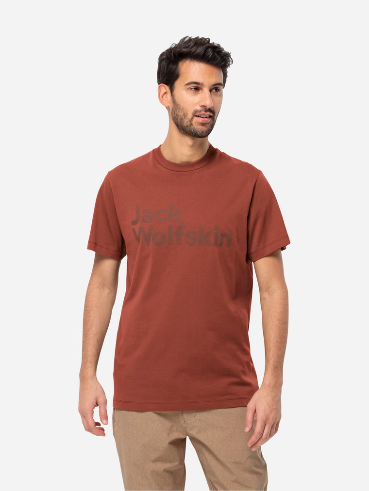 Koszulka męska Jack Wolfskin Essential Logo T M 1809591-2503 XL Ciemnopomarańczowa (4064993863222). T-shirty męskie
