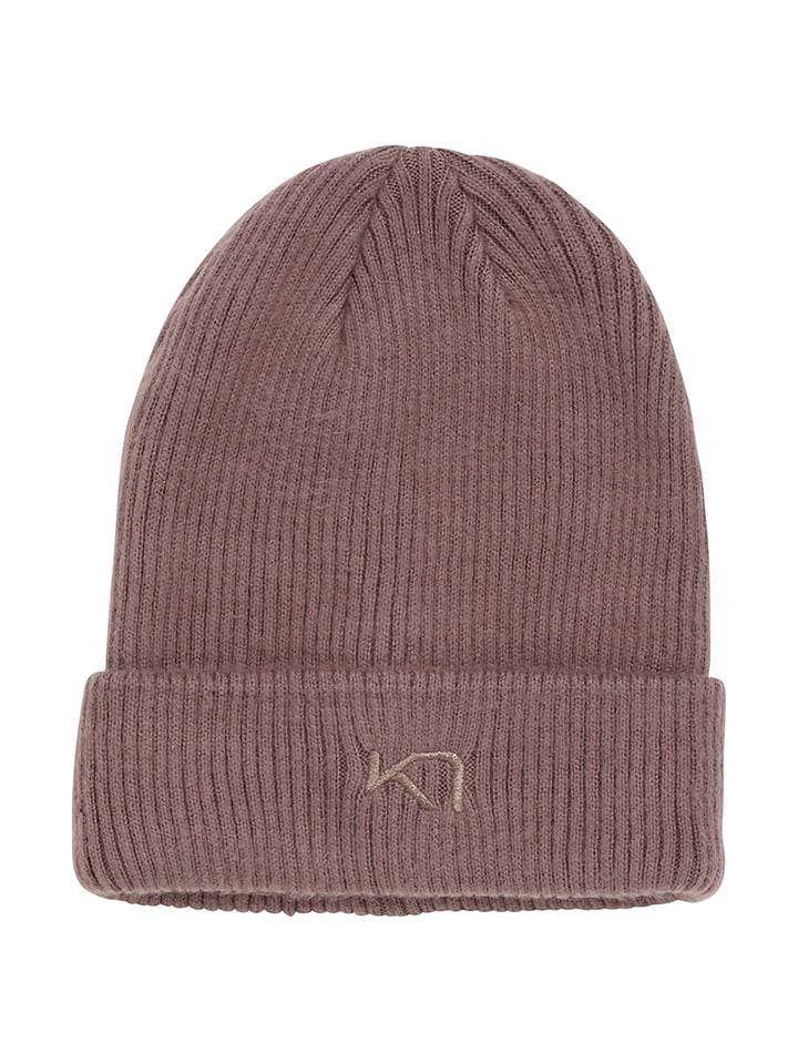 KARI TRAA Czapka beanie "Astrid" w kolorze jasnobrązowym