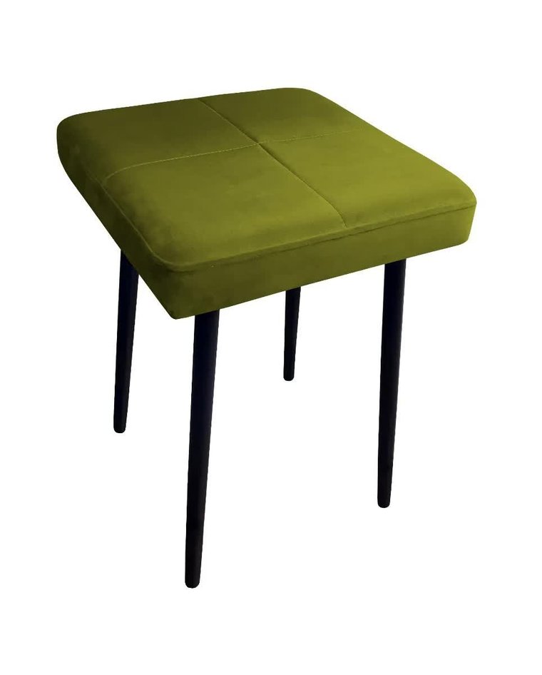 Taboret SQUARE BL VELVET oliwkowy