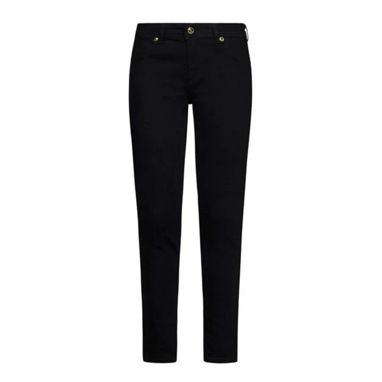 Czarne Spodnie 5 Kieszeniowe Versace Jeans Couture