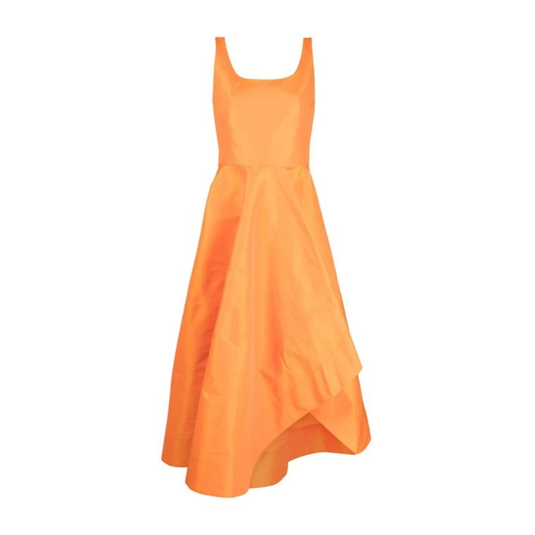 Pomarańczowa Sukienka Rozkloszowana Alexander McQueen