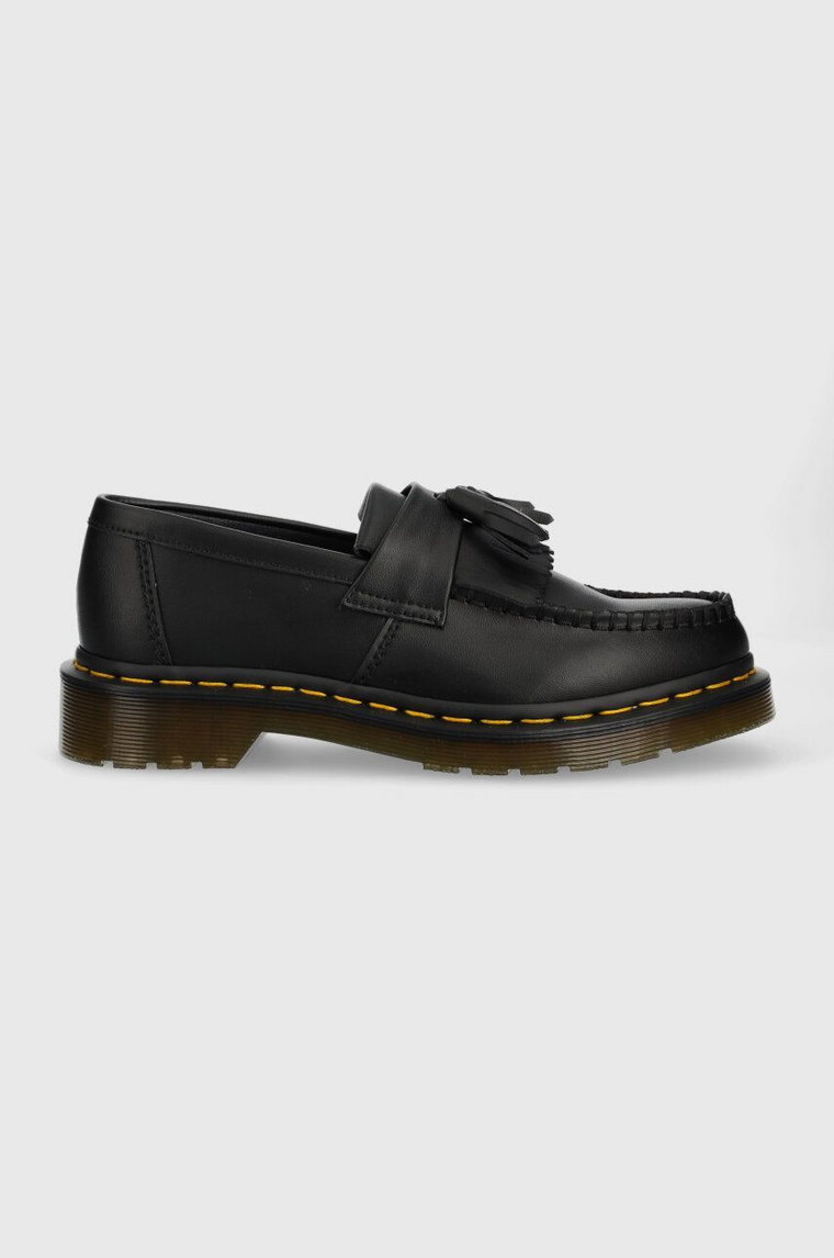 Dr. Martens mokasyny Vegan Adrian kolor czarny na płaskim obcasie DM30744001