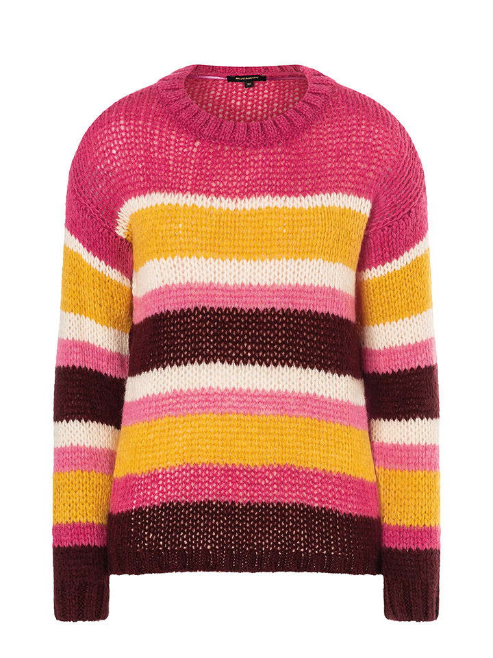 More & More Sweter w kolorze różowo-pomarańczowo-czarnym