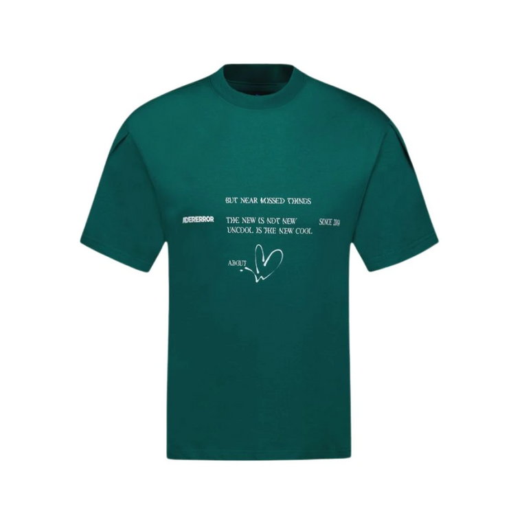 Zielona Bawełniana Koszulka - Stylowy Design Ader Error