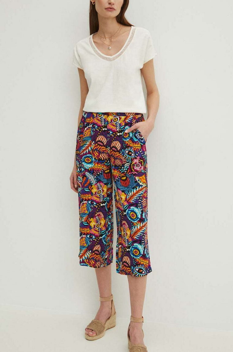 Medicine spodnie damskie fason culottes high waist