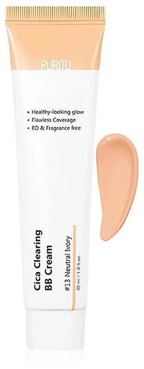 Krem BB z wąkrotą azjatycką Purito Cica Clearing BB Cream regenerujący #13 Neutral Ivory 30 ml (8809563101412). Kremy BB i CC