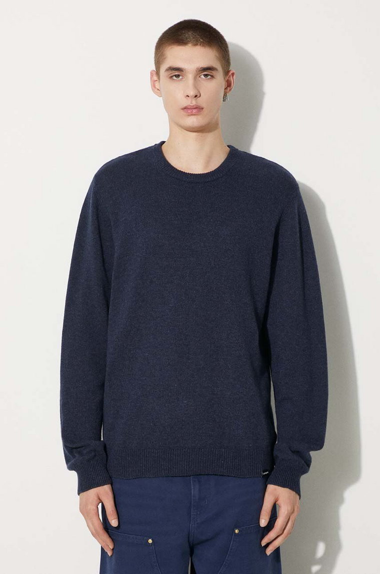 Carhartt WIP sweter wełniany Alten Sweater męski kolor granatowy  I033917.2FHXX