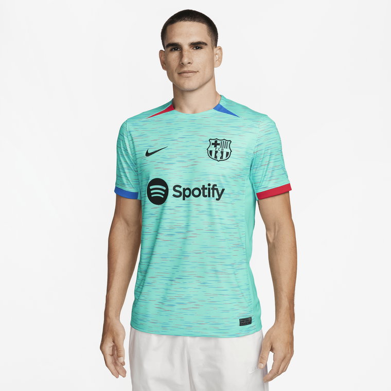 Męska koszulka piłkarska Nike Dri-FIT FC Barcelona Stadium 2023/24 (wersja trzecia) - Niebieski