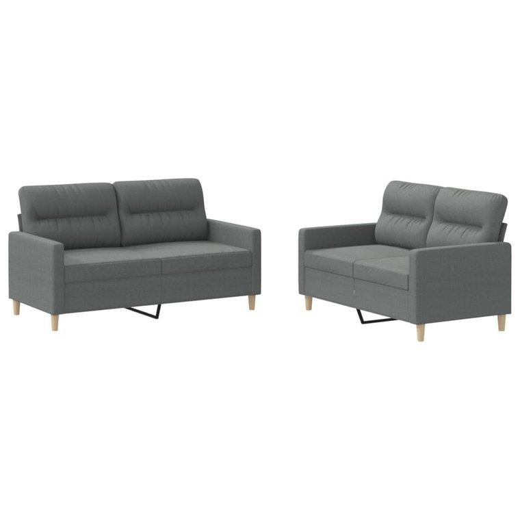 Zestaw Sofa Wypoczynkowa 2+3-osobowa, ciemnoszary,