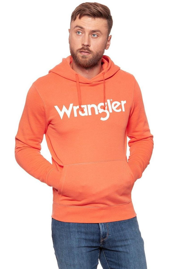 Wrangler, Bluza męska, Logo Hoodie Glow Orange W6527Hy48, rozmiar M